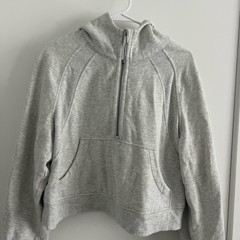 Lululemon Gray Scuba Cropped Hoodie